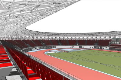 wizualizacja Podkarpackiego Centrum Lekkiej Atletyki
